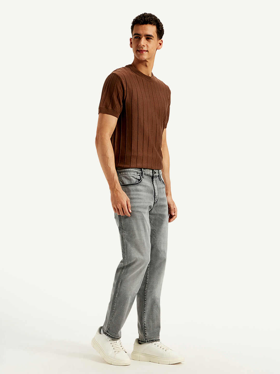 Men's Redloop 511 Grey Slim Fit Innovation Stretch Jeans - Side View