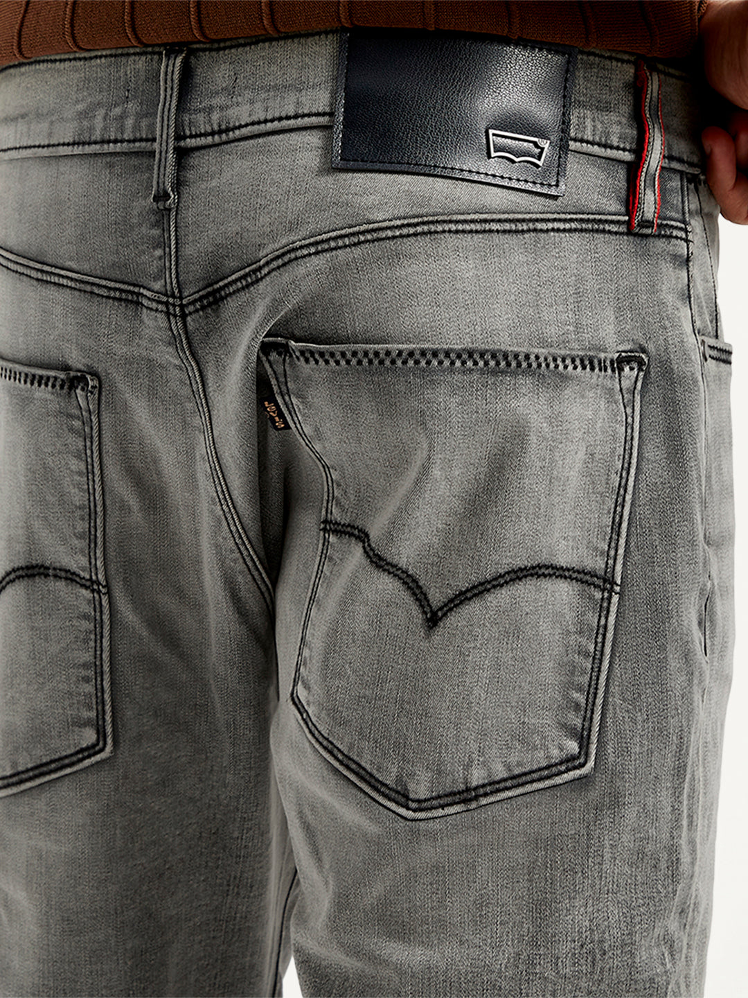 Men's Redloop 511 Grey Slim Fit Innovation Stretch Jeans - Detail View