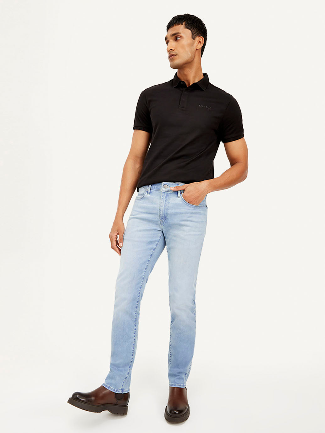 Men's Redloop 511 Light Blue Slim Fit Mid Rise Jeans