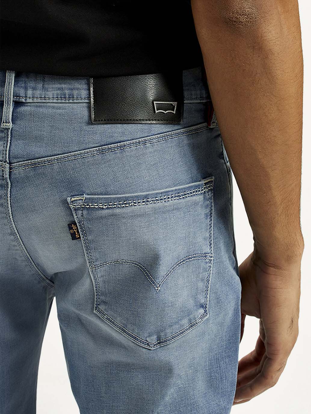 Men's Redloop 511 Dark Indigo Slim Fit Mid Rise Jeans - Detail View