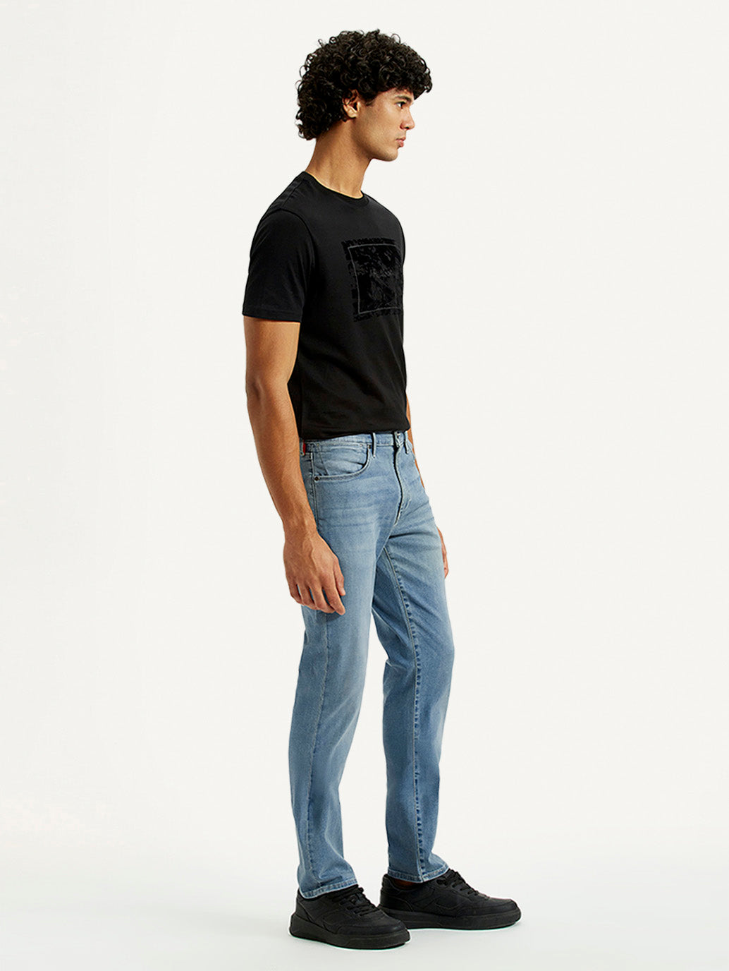 Men's Redloop 511 Dark Indigo Slim Fit Mid Rise Jeans - Side View