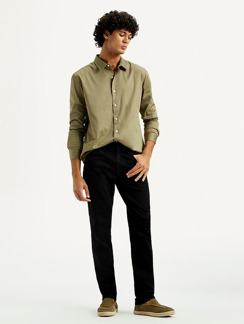 Men's Redloop 511 Dark Indigo Slim Fit Mid Rise Jeans - Styleshot View