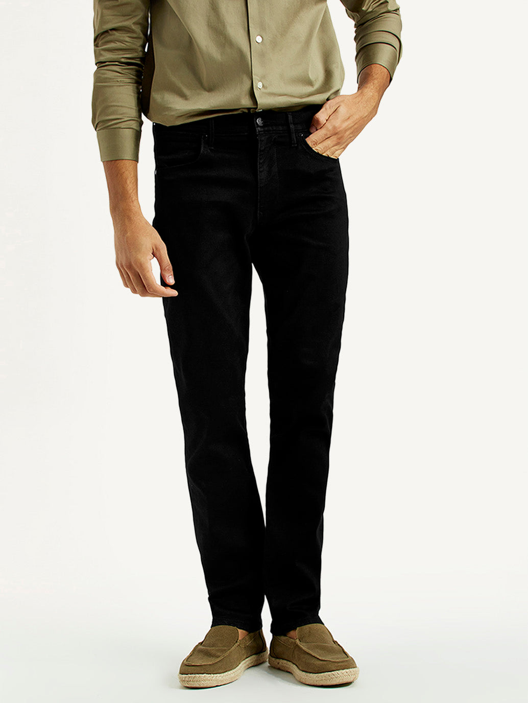 Men's Redloop 511 Dark Indigo Slim Fit Mid Rise Jeans - Front View