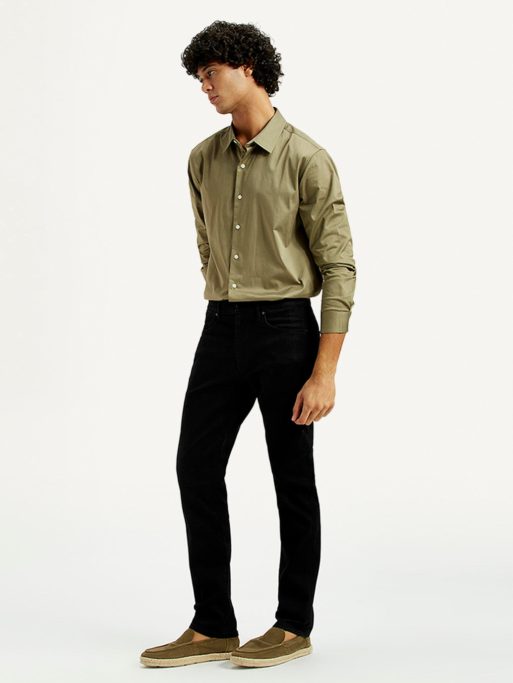 Men's Redloop 511 Dark Indigo Slim Fit Mid Rise Jeans - Side View