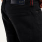 Men's Redloop 513 Black Slim Straight Fit Mid Rise Jeans - Detail View