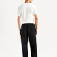 Men's Black Regular Fit Utility Cargo Trousers - Back View