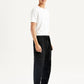 Men's Black Regular Fit Utility Cargo Trousers - Side View