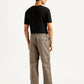 Men's Taupe Regular Fit Utility Cargo Trousers - Back View
