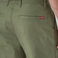 Men's Olive Authentic Relaxed Fit Mid Rise Chinos - Detail View