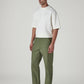 Men's Olive Authentic Relaxed Fit Mid Rise Chinos - Side View