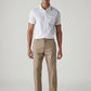 Men's Khaki Authentic Relaxed Fit Mid Rise Chinos - Front View