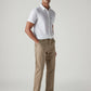 Men's Khaki Authentic Relaxed Fit Mid Rise Chinos - Side View