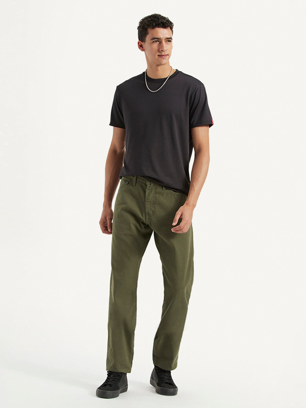 Men's 541 Olive Athletic Tapered Fit Mid Rise Selvedge Trousers