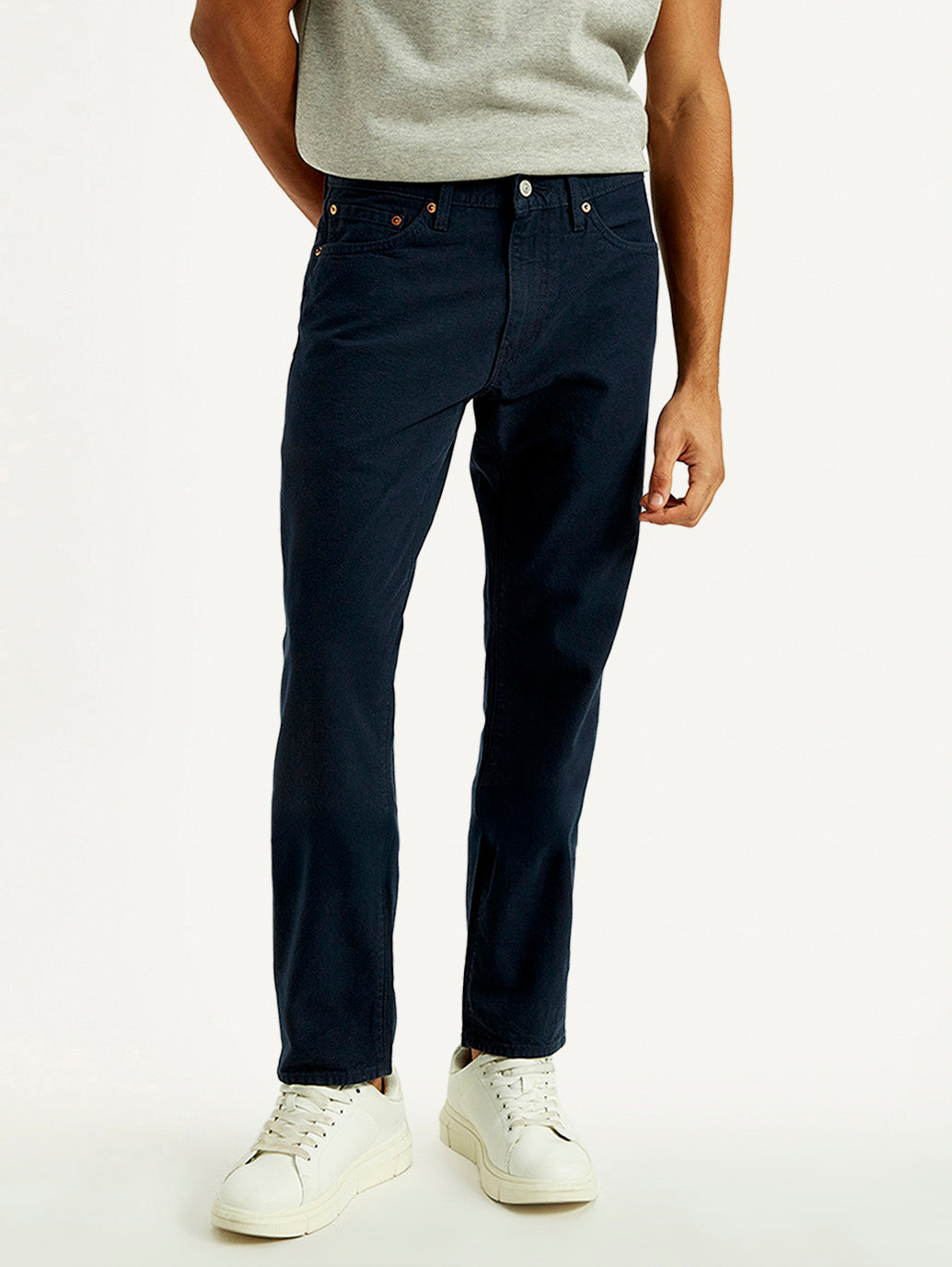 Men's Redloop 541 Blue Athletic Tapered Fit Mid Rise Selvedge Jeans - Front View
