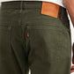 Men's 541 Olive Athletic Tapered Fit Mid Rise Selvedge Chinos - Detail View