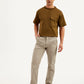 Men's Brown Authentic Straight Fit Linen Chinos - Front View
