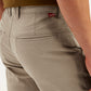 Men's Brown Authentic Straight Fit Linen Chinos - Detail View