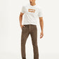 Men's Brown Slim Fit Chinos - Front View