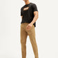 Men's Light-Brown Slim Tapered Fit Chinos - Styleshot View
