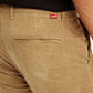Men's Light-Brown Slim Tapered Fit Chinos - Detail View
