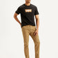 Men's Light-Brown Slim Tapered Fit Chinos - Side View