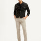 Men's Beige Slim Tapered Fit Chinos - Styleshot View