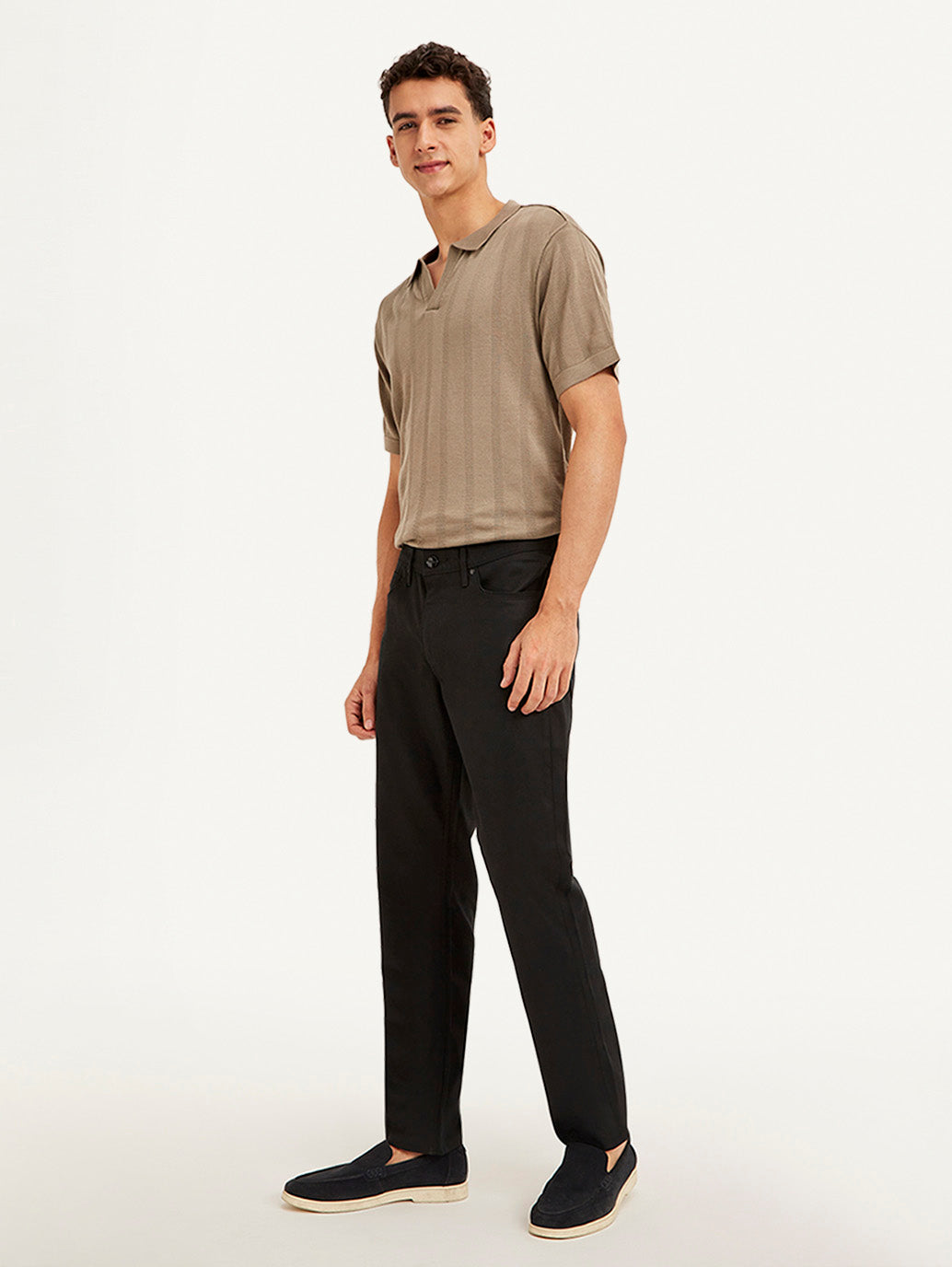 Men's Redloop Black Slim Fit Trousers