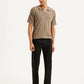 Men's Redloop Black Slim Fit Trousers - Front View