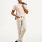 Men's Redloop Off White Slim Fit Trousers - Styleshot View