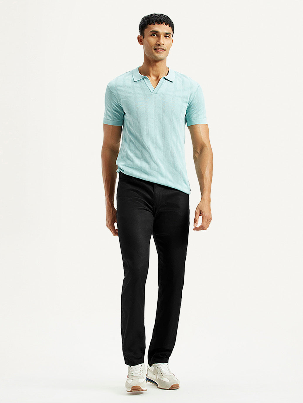 Men's Redloop 511 Black Slim Fit Mid Rise Jeans - Styleshot View