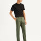 Men's Olive Slim Fit Tech Pant Chinos - Side View