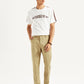 Men's Beige Slim Fit Tech Pant Chinos - Styleshot View