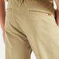 Men's Beige Slim Fit Tech Pant Chinos - Detail View