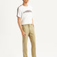 Men's Beige Slim Fit Tech Pant Chinos - Side View