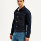 Men's Solid Navy Spread Collar Denim Jacket - 20 View