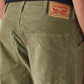 Men's 505 Olive Straight Fit Mid Rise Corduroy Cargos - Detail View