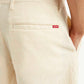 Men's Cream Tapered Shorts - Detail View