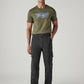 Men's 568 Black Loose Fit Mid Rise Cargos - Front View