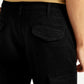 Men's Tapered Black Utility Cargo Jogger - Detail View