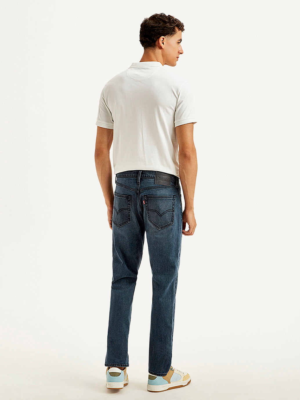 Men's 511 Blue Slim Fit Mid Rise Jeans - Back View