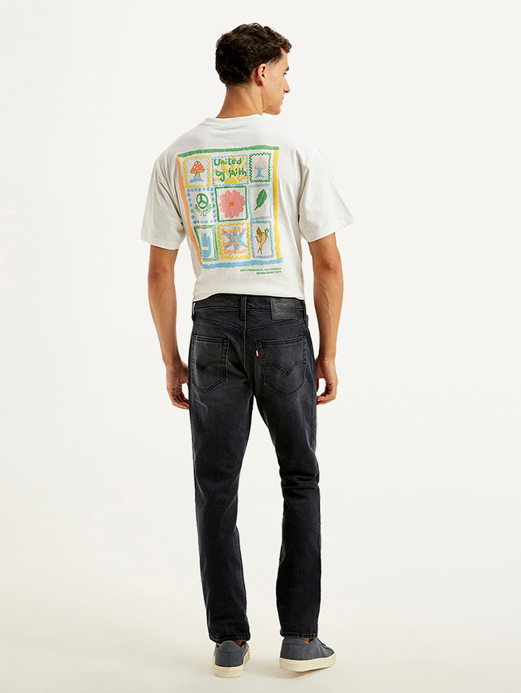 Men's 511 Black Slim Fit Mid Rise Jeans - Back View