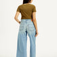 Women's Blue XL Straight Fit Mid Rise Jeans - Back View