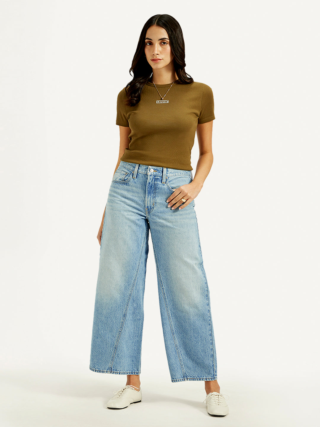Women's Blue XL Straight Fit Mid Rise Jeans - Styleshot View