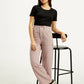 Women's High Rise Purple Loose Fit Trousers - Styleshot View