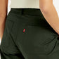 Women's High Rise Olive Straight Fit Trousers - Detail View