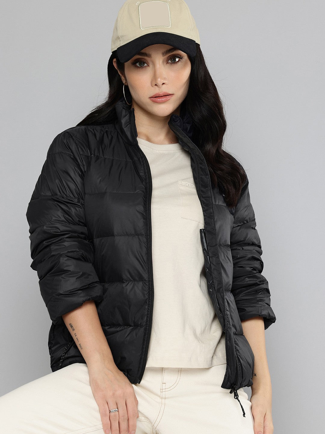 Women's Solid Black Jacket - 1 View