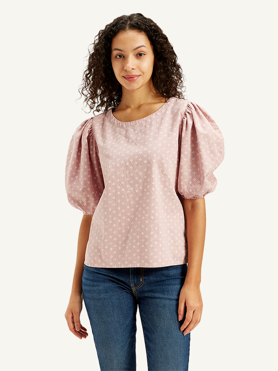Women's Printed Regular Fit Top - Front View