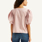 Women's Printed Regular Fit Top - Back View
