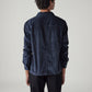 Men's Navy Textured Relaxed Fit Corduroy Shirt - Back View