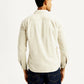 Men's Solid Slim Fit Corduroy Shirt - Back View